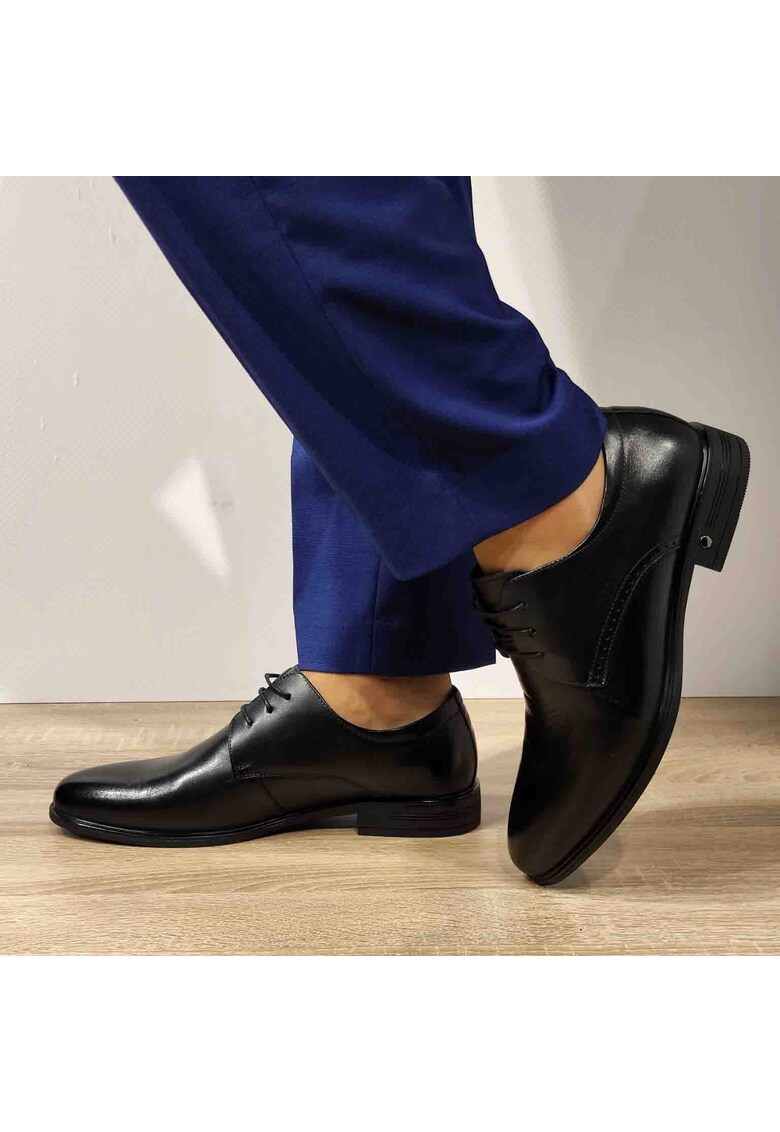 Мъжки обувки F066-020 Елегантни - Черен - Черен ELDEMAS