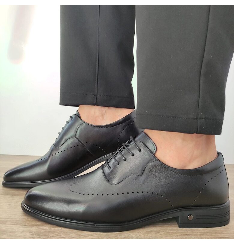 Мъжки обувки  F066-025 - Елегантни - черни - Черен ELDEMAS