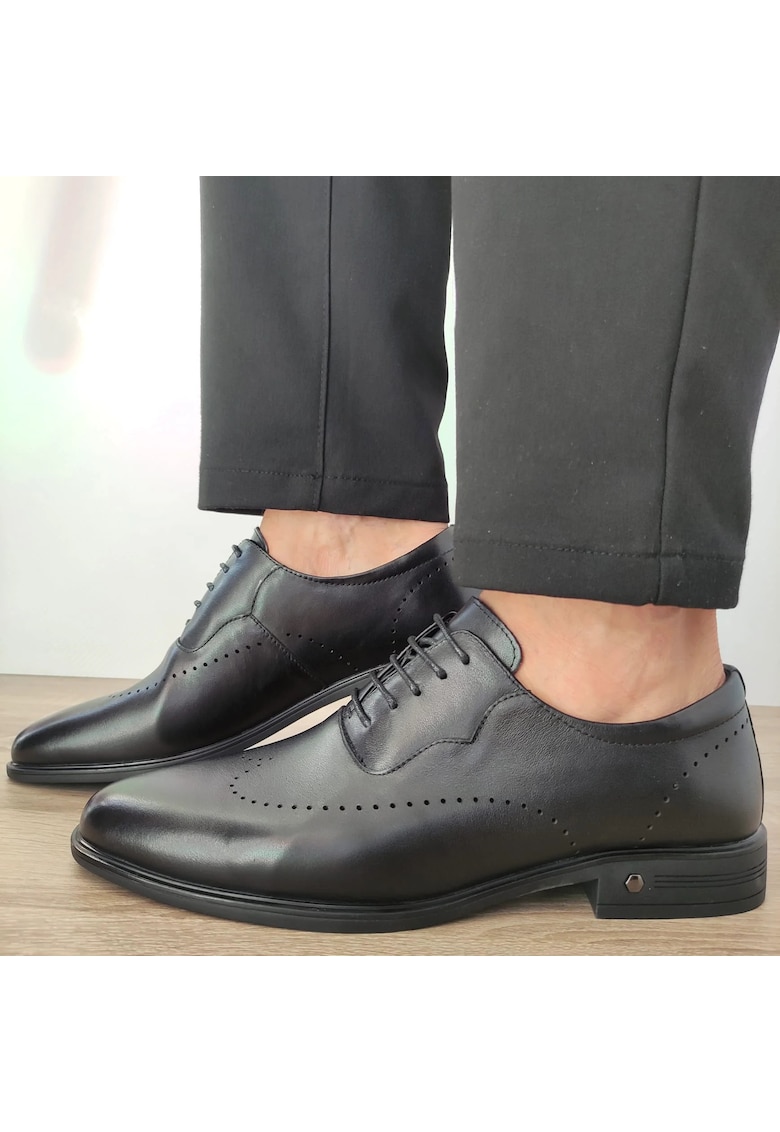 Мъжки обувки F066-025 - Елегантни - черни - Черен ELDEMAS