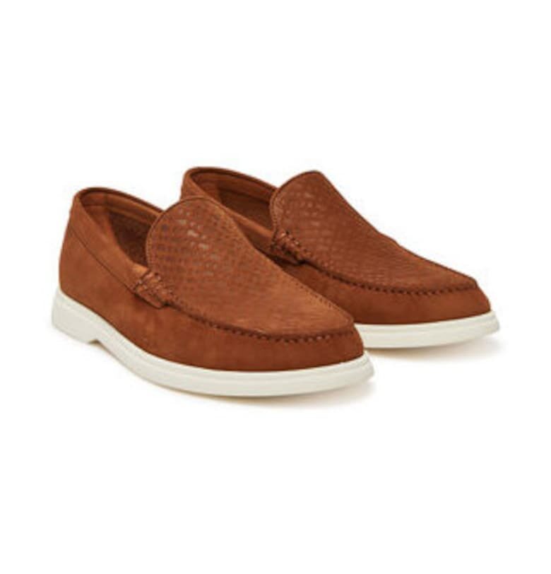 Мъжки обувки -  естествена кожа - кафяви - слипони BOSS