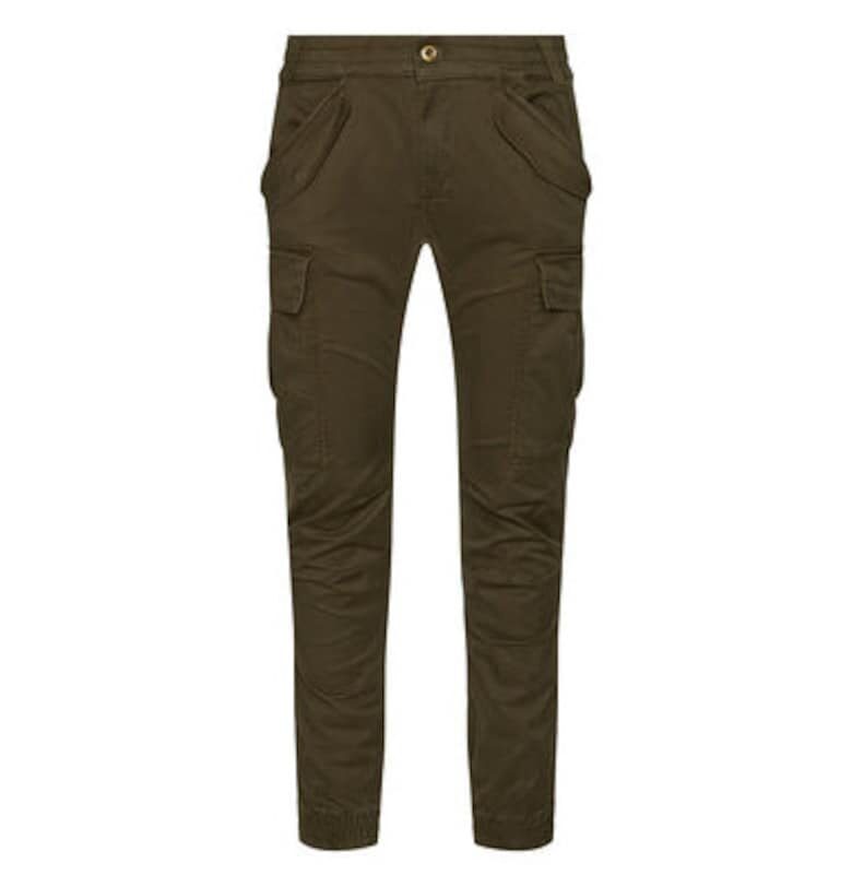 Мъжки панталон -  207946941 - Памук - Еластан - Зелен - Зелен ALPHA INDUSTRIES