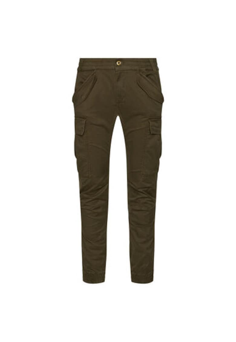 Мъжки панталон - 207946941 - Памук - Еластан - Зелен - Зелен ALPHA INDUSTRIES