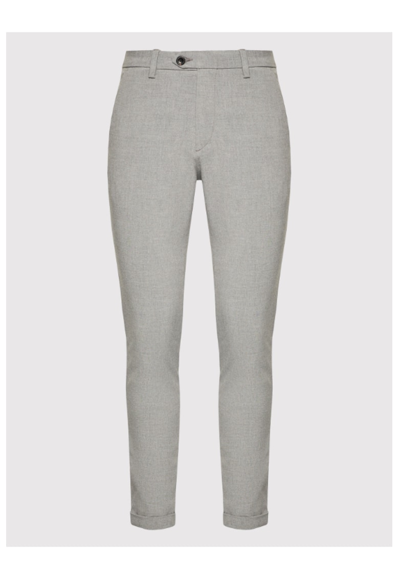 Мъжки панталон - 208743013 - Полиестер - Сив Jack Jones