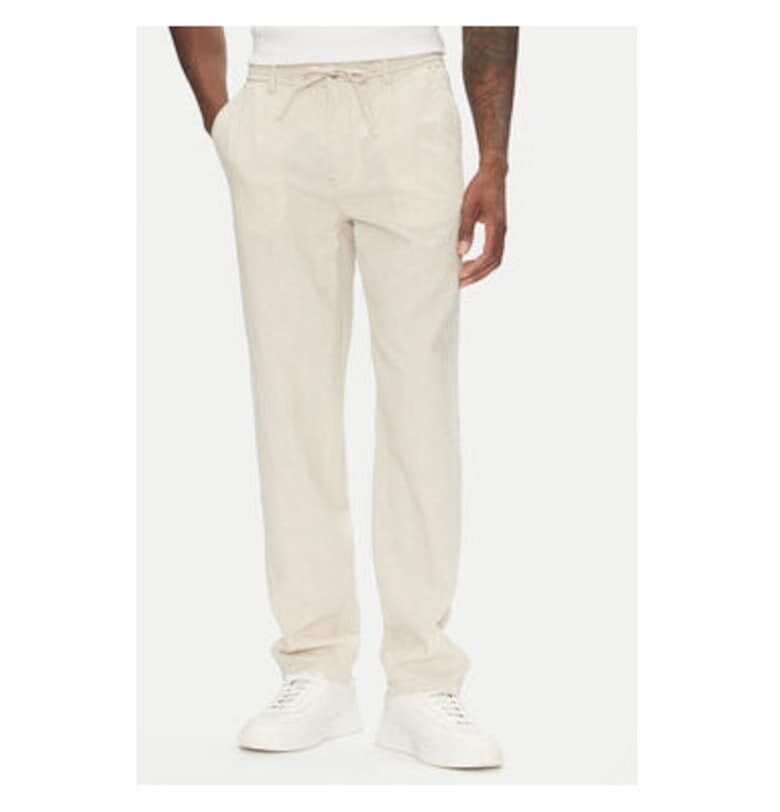 Мъжки панталон  30-003030 - Лен/Памук - Бежов - Бежов LINDBERGH