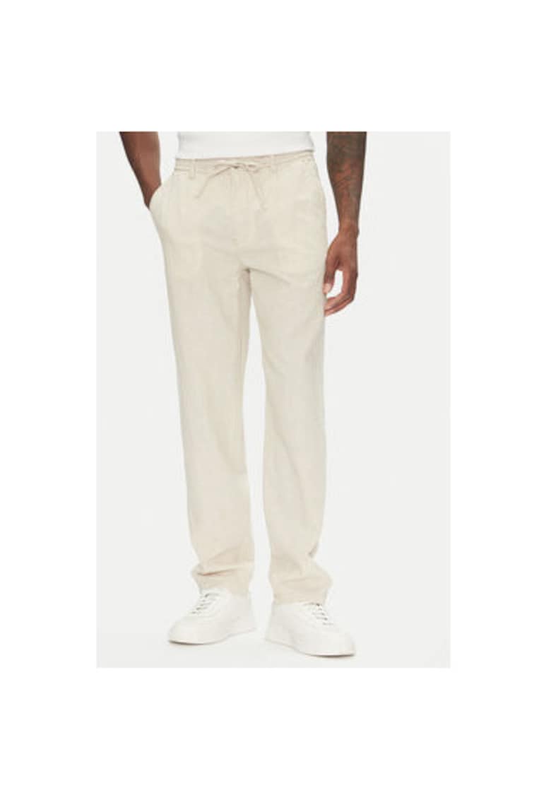 Мъжки панталон 30-003030 - Лен/Памук - Бежов - Бежов LINDBERGH