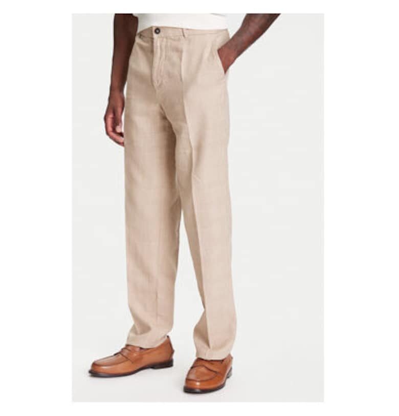 Мъжки панталон  43B3UF03X - Лен/Памук - Бежов - Бежов United Colors of Benetton