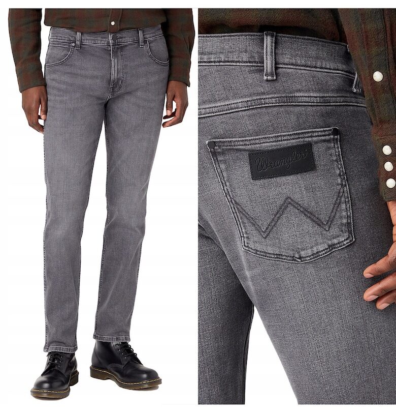 Мъжки панталони  Greensboro 803 - сиви - L34 - прави - Сив Wrangler