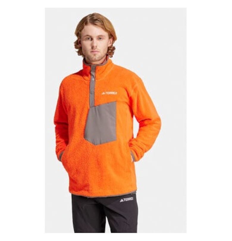 Мъжки полар -  303455682 - Рециклиран полиестер - Оранжев - Оранжев adidas