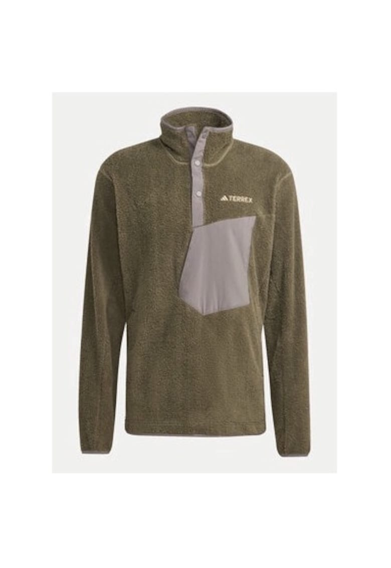 Мъжки полар - 303455699 - Рециклиран полиестер - Зелен - Зелен adidas