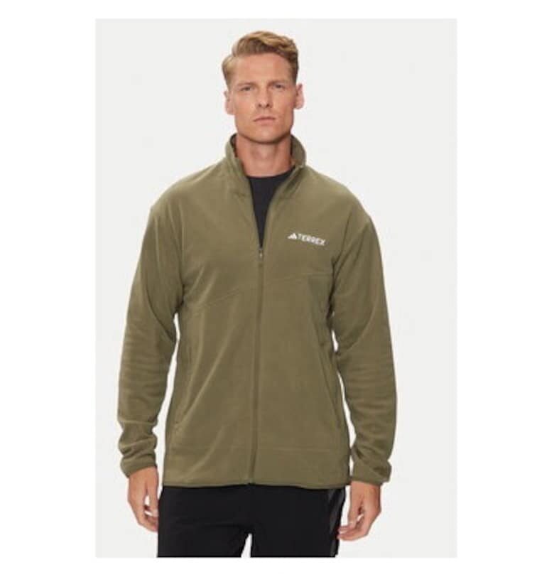 Мъжки полар -  303973094 - Рециклиран полиестер - Зелен - Зелен adidas