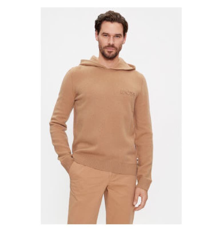 Мъжки пуловер -  302941506 - Вълнен - Бежов - Бежов BOSS