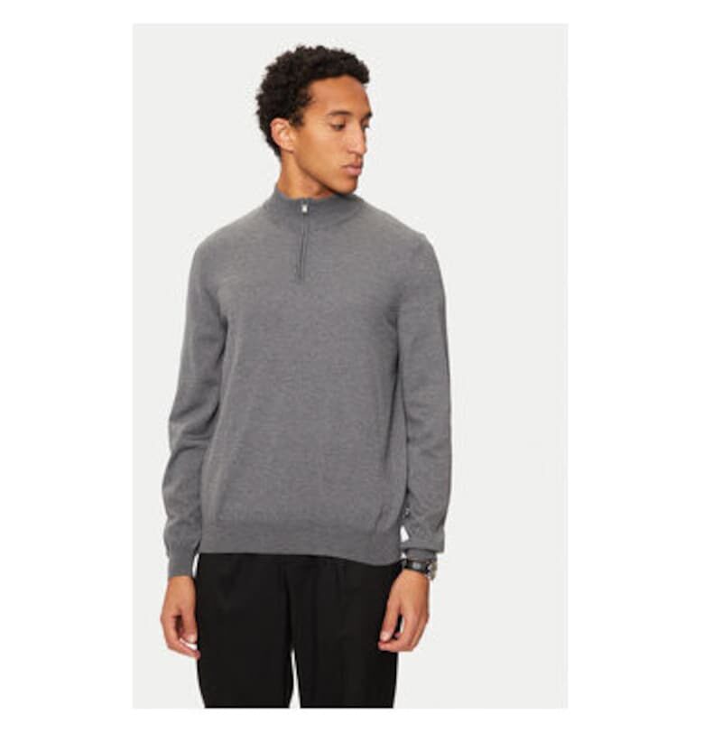 Мъжки пуловер -  304240744 - Вълнен - Сив BOSS