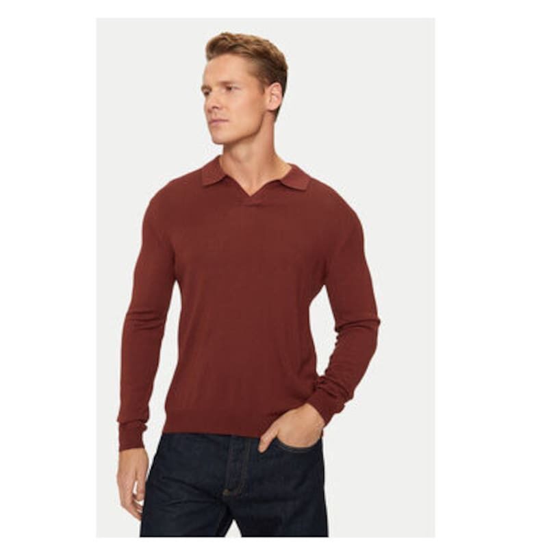 Мъжки пуловер -  304287190 - Вълна/Акрил - Черен - Черен Sisley