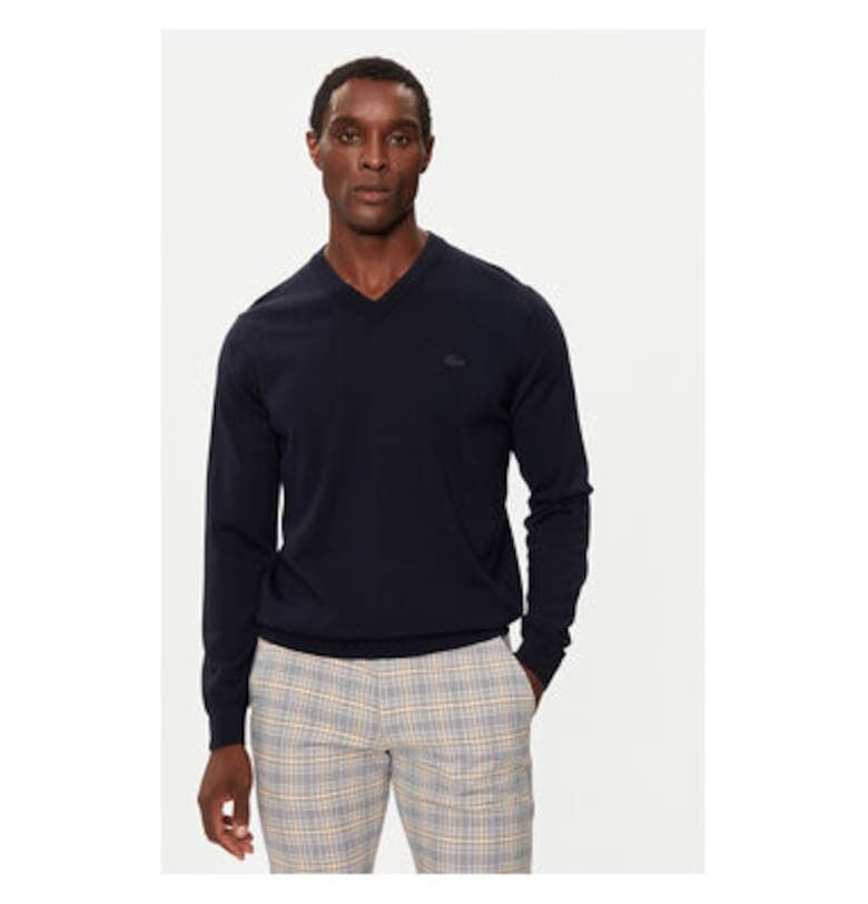 Мъжки пуловер -  304584930 - Вълнен - 45687 - Син Lacoste