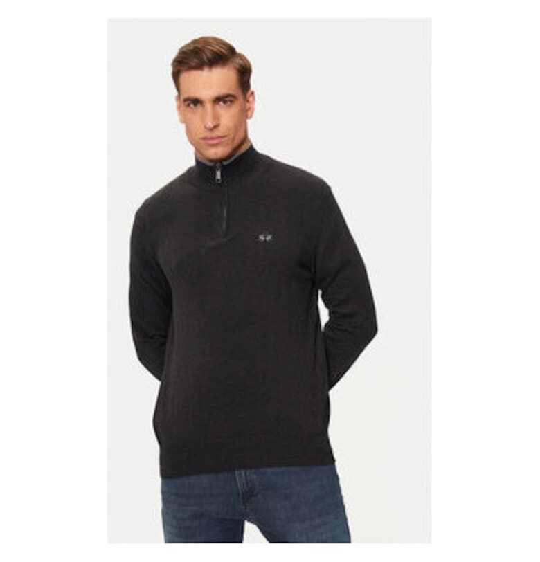 Мъжки пуловер -  304749513 - Памук - Сив - Сив LA MARTINA