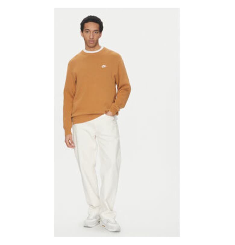 Мъжки пуловер -  305366115 - Памук - Кафяв - Кафяв Nike