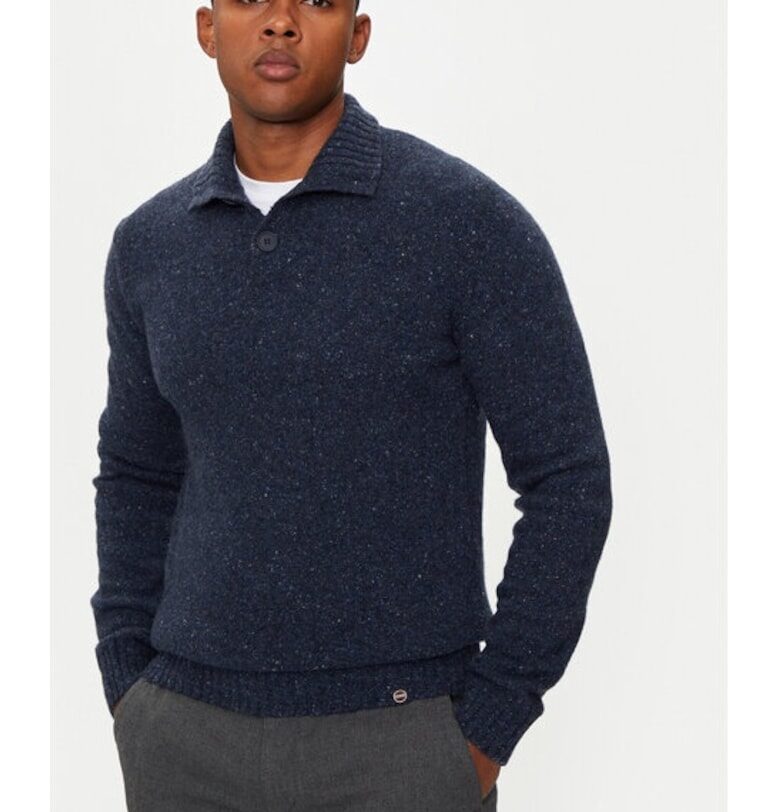 Мъжки пуловер -  467004 - тъмносин - вълна Colmar