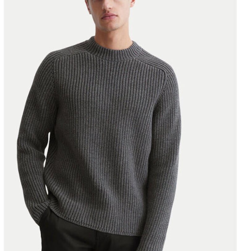 Мъжки пуловер - Marc O'Polo - 304173509 - Вълна/Памук/Полиамид - - Сив marc o polo