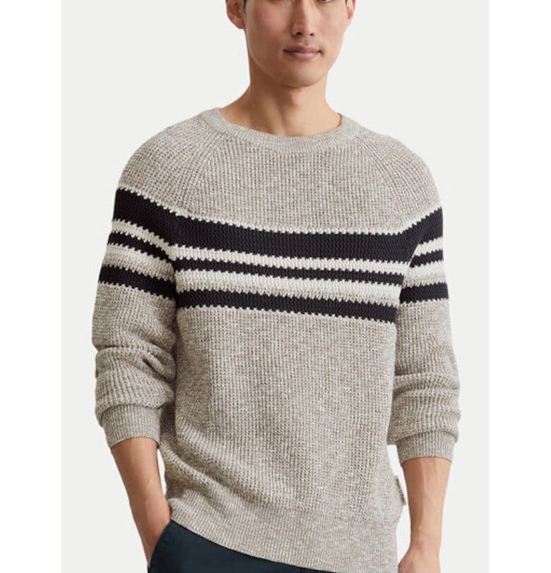 Мъжки пуловер - Marc O'Polo - 304376399 - Памук - Бежов - Бежов marc o polo