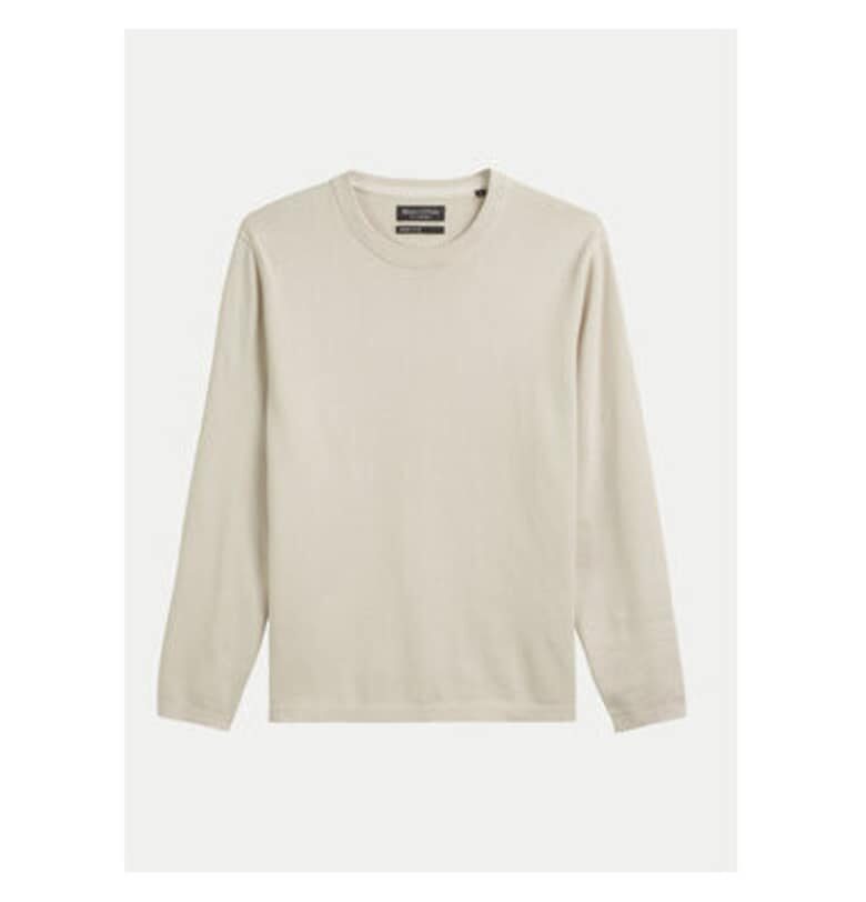 Мъжки пуловер - Marc O'Polo - 304865657 - Памук - Бежов - Бежов marc o polo