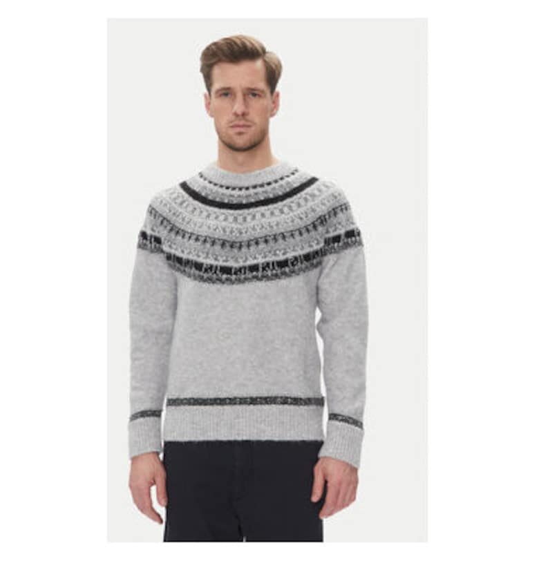 Мъжки пуловер  PM702504 - Полиестер/Акрил - Сив - Сив Pepe Jeans