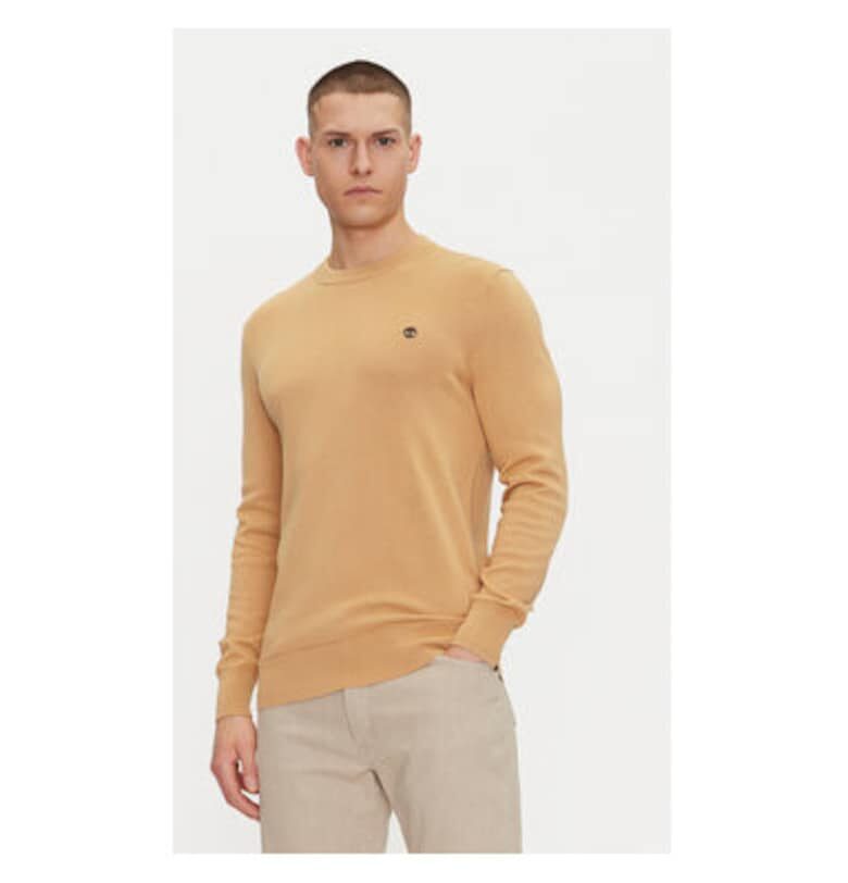 Мъжки пуловер  TB0A2BMMEH31 - органичен памук - 47454 - Бежов Timberland