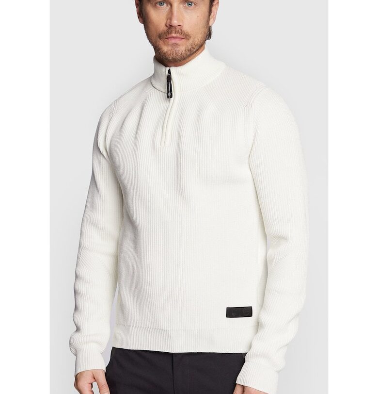 Мъжки пуловер -  Полиестер - Бял - Бял North Sails