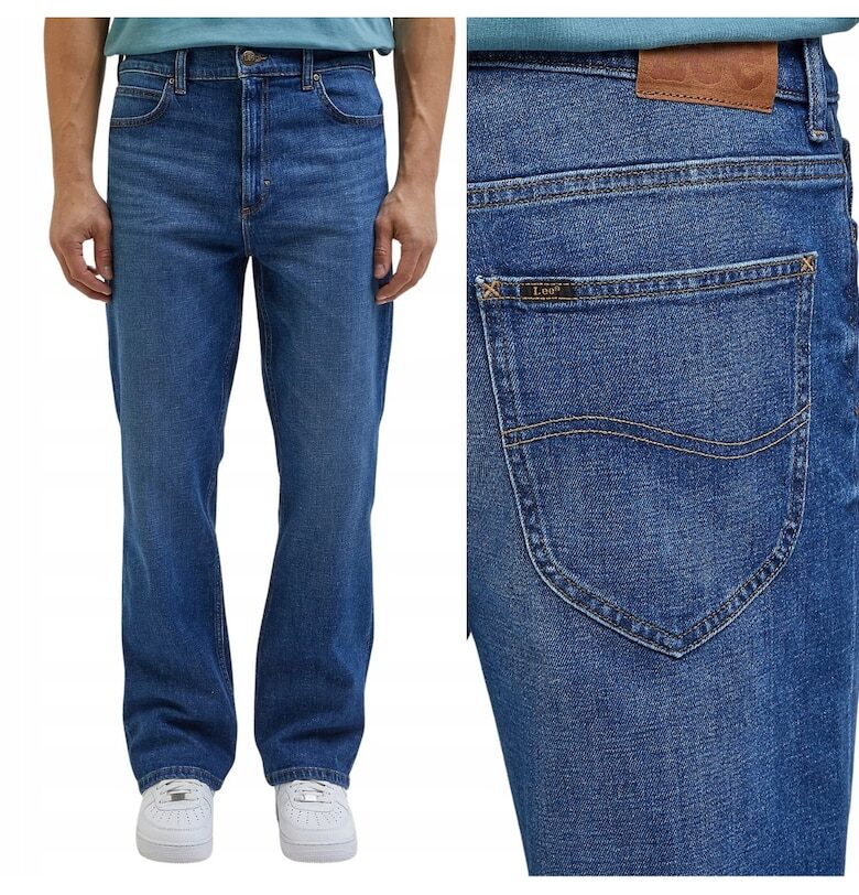 Мъжки разкроени дънки  70S Bootcut - тъмносини - W38 L34 - леко еластични Lee