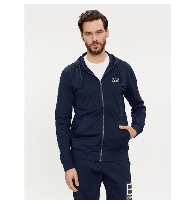 Мъжки спортен суичър -  534875 - тъмносин - памук Emporio Armani