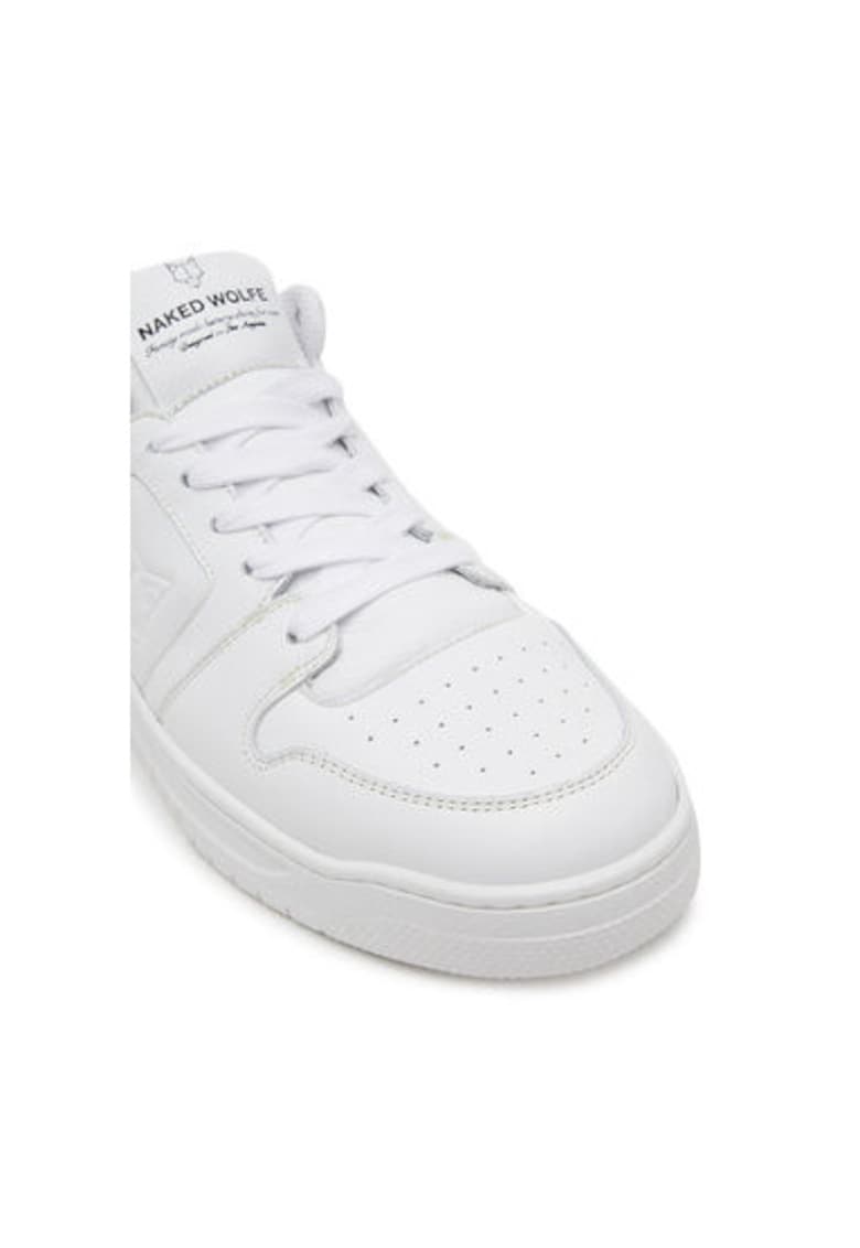 Мъжки спортни обувки - -01 - Естествена кожа - Бели - Бял NAKED WOLFE