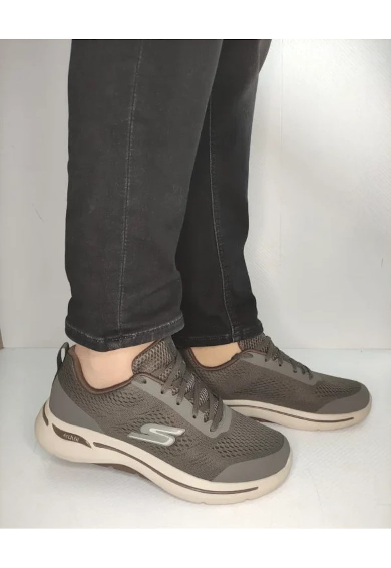 Мъжки спортни обувки 216116 Tpe - кафяви - Кафяв Skechers