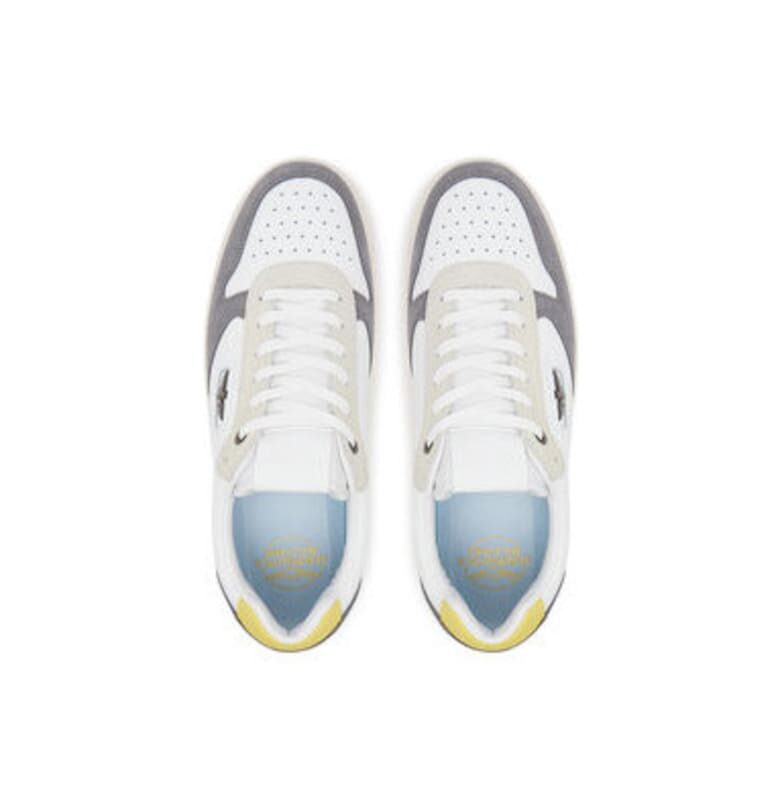 Мъжки спортни обувки - 251SC235PL244 -  Естествена кожа - 46 EU - Бяло/Сиво - Бял/Сив Aeronautica Militare