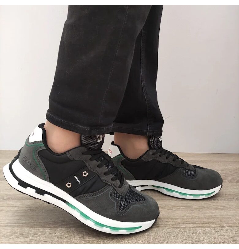 Мъжки спортни обувки  30160 черни със сиво - черно - Черен GORETTI