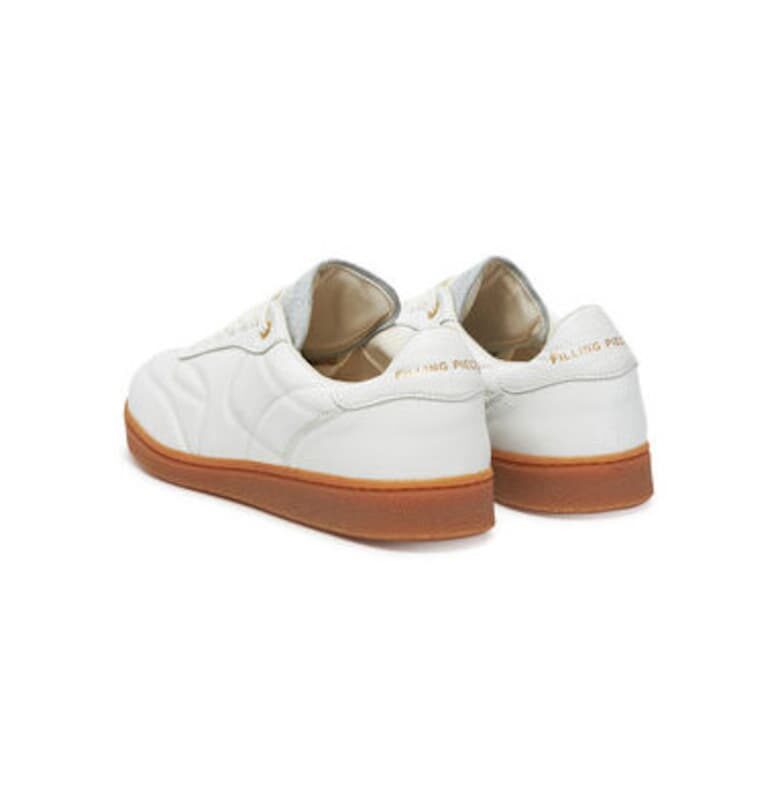 Мъжки спортни обувки - 68660061901 - Пълнеж - Естествена кожа - Бял FILLING PIECES