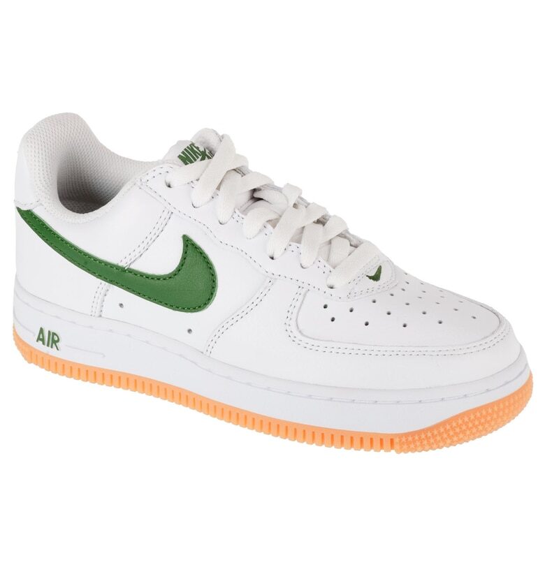 Мъжки спортни обувки -  Air Force 1 Low Retro QS - естествена кожа - бял - Бял Nike