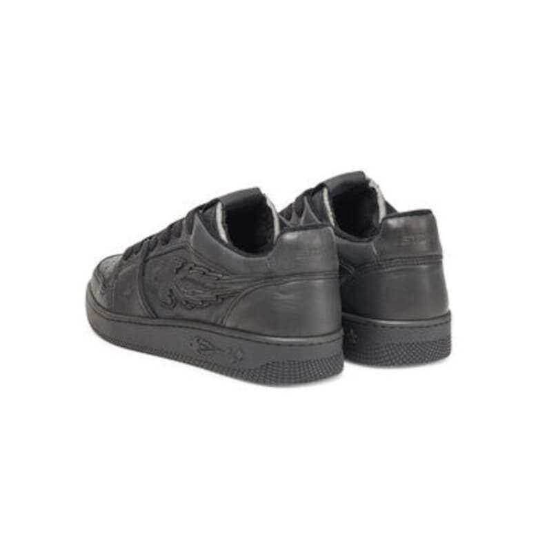 Мъжки спортни обувки - BG4001 PX496 -  Естествена кожа - Черен Enterprise Japan