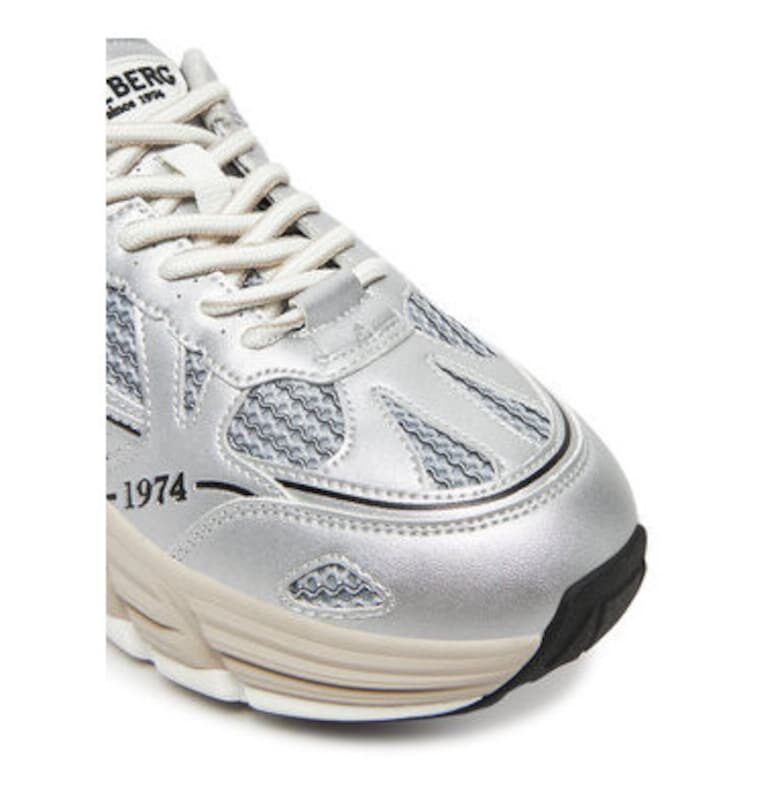 Мъжки спортни обувки - IU17060O IU1706 - Айсберг - Естествена кожа - Сребрист Iceberg