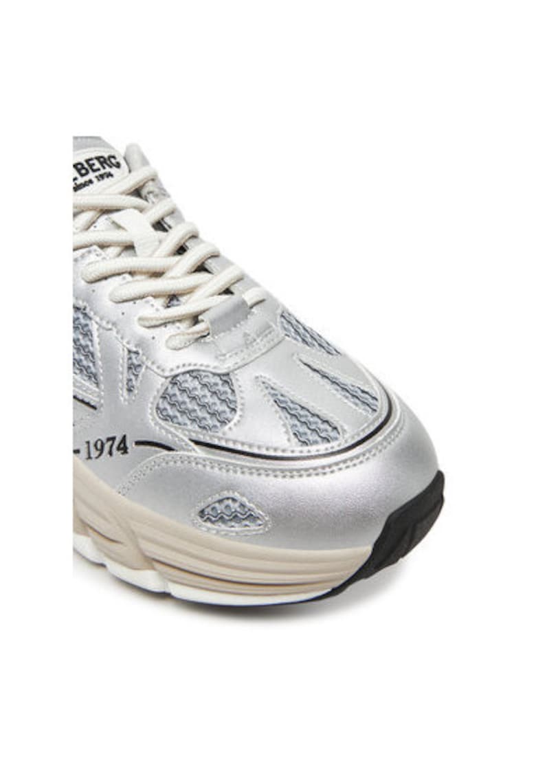 Мъжки спортни обувки - IU17060O IU1706 - Айсберг - Естествена кожа - Сребрист Iceberg