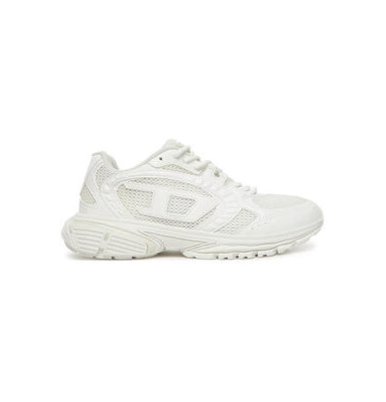 Мъжки спортни обувки - Y03593P8136 - Дизел - Текстил - Бял - Бял Diesel