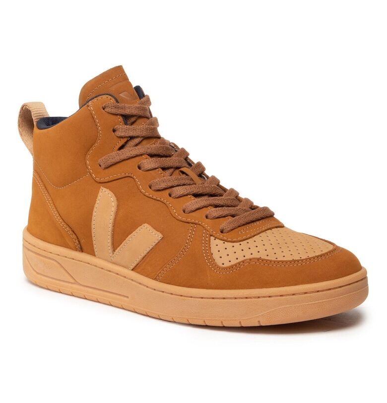 Мъжки спортни обувки -  Естествена кожа/Набук - Черен Veja