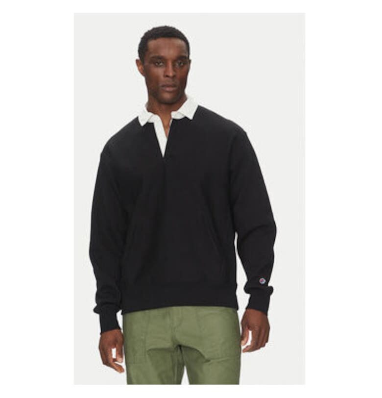 Мъжки суитшърт  220760 - памук/полиестер - черен - Черен Champion