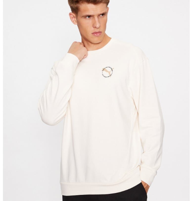 Мъжки суитшърт -  302591497 - Памук - Екрю Puma