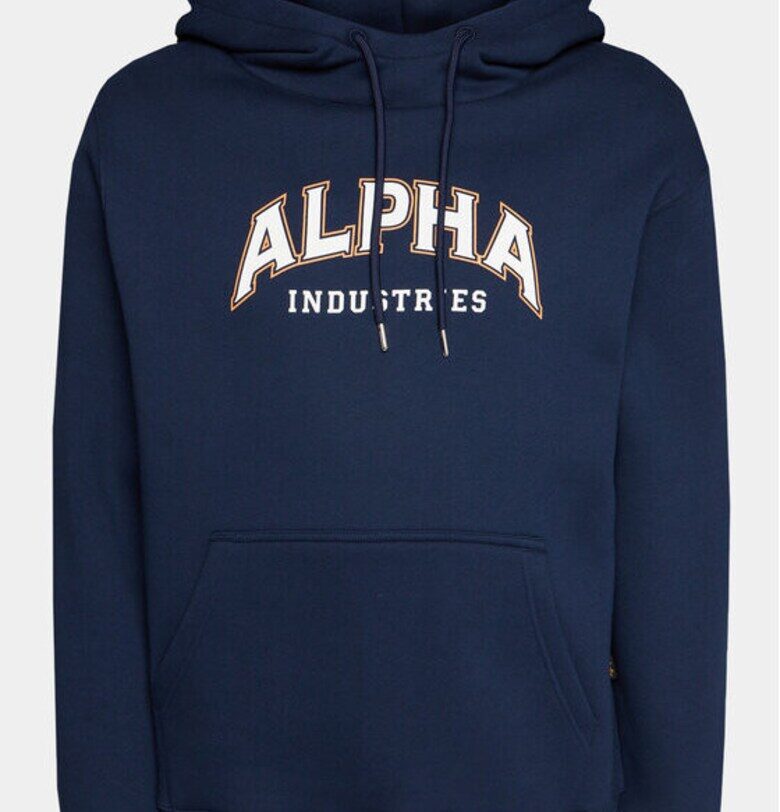Мъжки суитшърт -  303861797 - Памук/Полиестер - Син - Син ALPHA INDUSTRIES