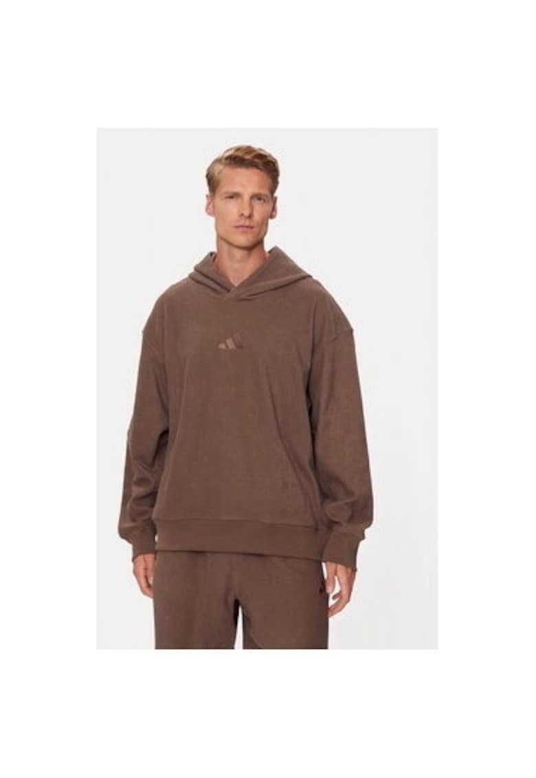 Мъжки суитшърт - 303986490 - Памук - Кафяв adidas