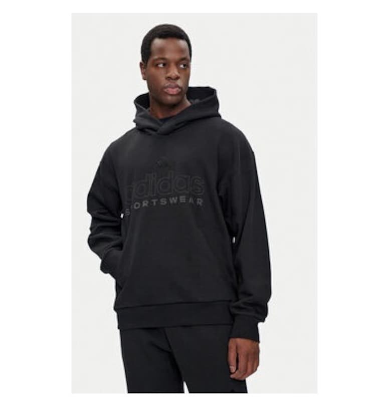 Мъжки суитшърт -  304062582 - Памук/Рециклиран полиестер - Черен adidas