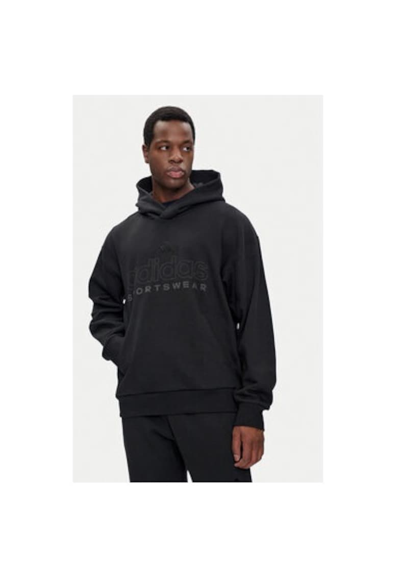 Мъжки суитшърт - 304062582 - Памук/Рециклиран полиестер - Черен adidas