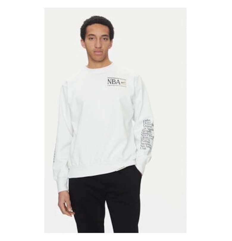 Мъжки суитшърт -  305365934 - Памук/Полиестер - Бял Nike