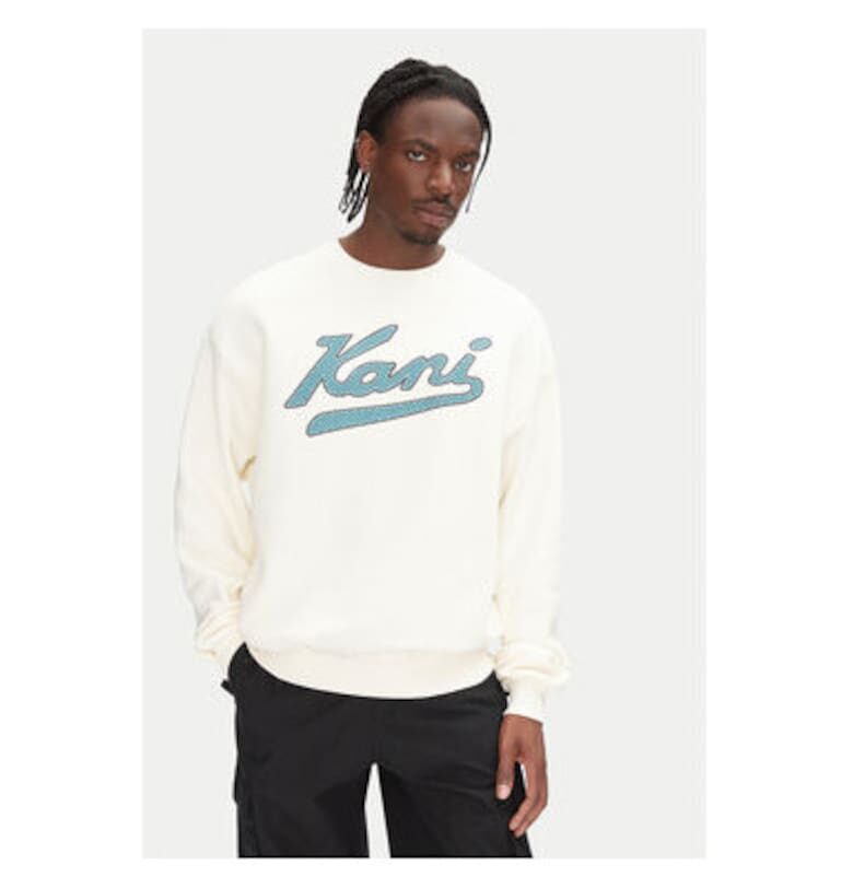 Мъжки суитшърт  PD00005317 - памук/полиестер - бял - Бял Karl Kani