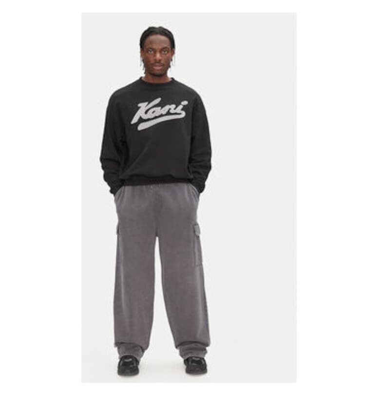 Мъжки суитшърт  PD00005661 - памук/полиестер - черен - Черен Karl Kani