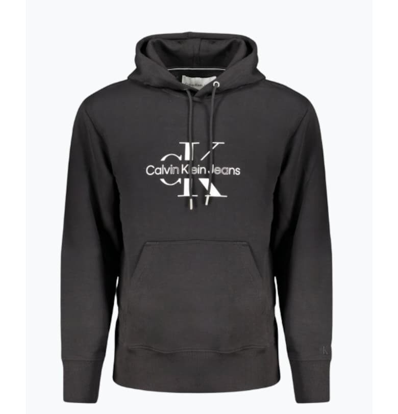 Мъжки суичър J30J325429 от памук с лого щампа и Regular fit кройка - Черен - Черен CALVIN KLEIN JEANS